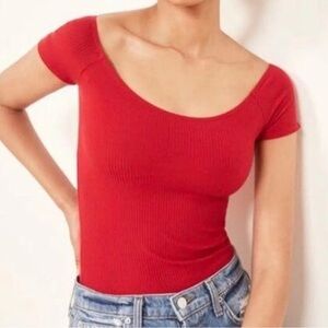 Reformation Star Top Cherry Red Medium Parisian Girl Retro Girly Dollcore Pinup